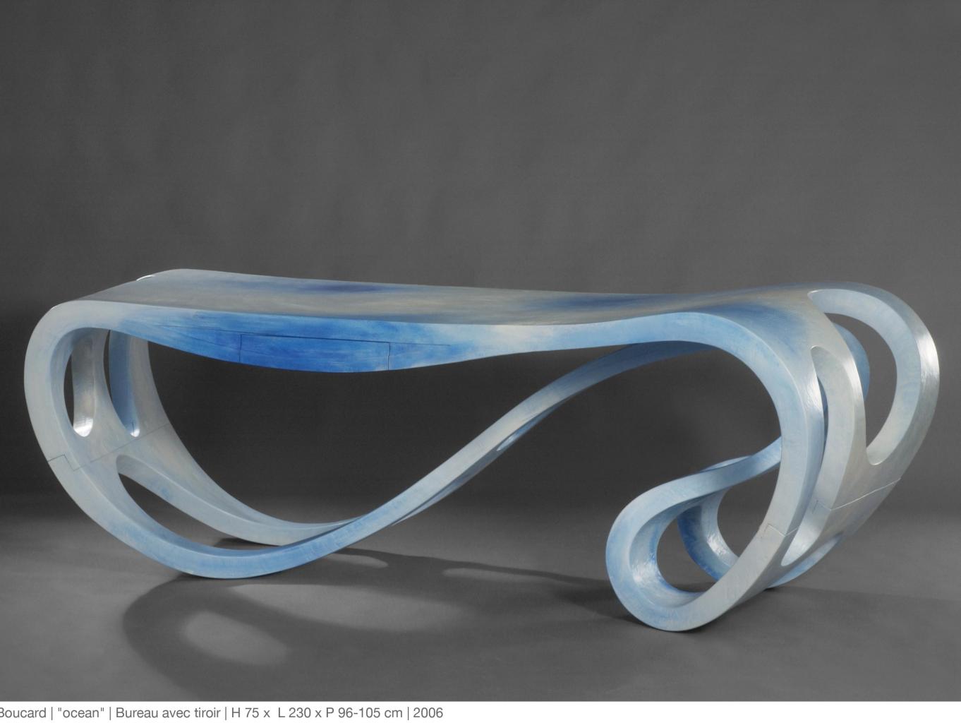 "ocean" | bureau avec tiroir | 75 x 230 x 96-105 cm | 2006
